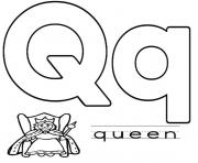 Printable alphabet s q for queen2228 coloring pages