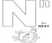 Printable free alphabet s n for nest12d9 coloring pages