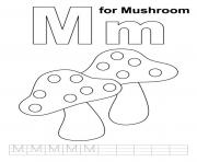 Printable free alphabet s m for mushroomb688 coloring pages