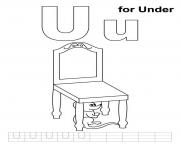 Printable u for under alphabet s freeffed coloring pages