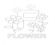 Printable f for flower free alphabet s599e coloring pages
