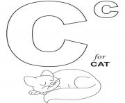 Printable printable c for cat s alphabetb999 coloring pages
