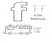 Printable f for firetruck alphabet s free3d9b coloring pages