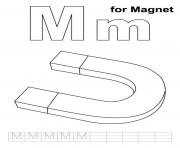 Printable magnet free alphabet sd199 coloring pages