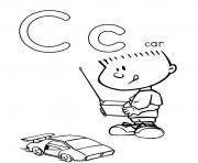 Printable boy playing car s alphabet4711 coloring pages