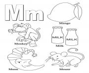 Printable printable m free alphabet sb59a coloring pages