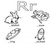 Printable r words free alphabet s20f1 coloring pages