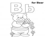 Printable alphabet s b for bearb3b0 coloring pages