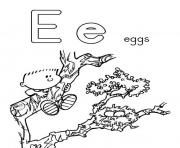 Printable alphabet s free e for eggs0c5b coloring pages