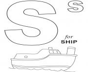 Printable ship alphabet cb5a coloring pages