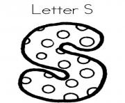 Printable letter s dots alphabet a02c coloring pages