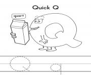Printable quart quick alphabet s23b2 coloring pages