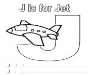 Printable alphabet  j for jetcd27 coloring pages