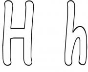 Printable letter and lowercase h alphabet 4fe6 coloring pages