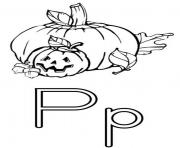 Printable pumpkin free alphabet s13b1 coloring pages