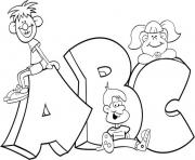 Printable kids in alphabet s printable9651 coloring pages
