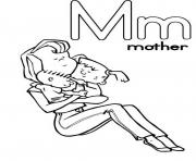 Printable m is for mother free alphabet sd842 coloring pages
