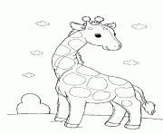 Printable beauty giraffe animal s987d coloring pages