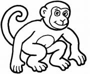 Printable monkey  animal77f7 coloring pages