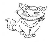 Printable fashionable female cat animal sd5b3 coloring pages