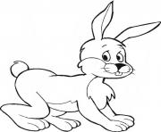 Printable fluffy rabbit animal coloring pages