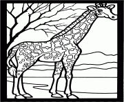Printable free african giraffe animal ssec26 coloring pages