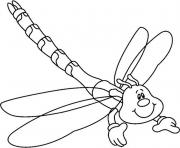 Printable free dragonfly animal  for kidsf461 coloring pages