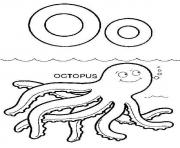 Printable sea animals octopus alphabet s0608 coloring pages