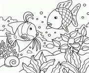 Printable rainbow fish s of sea animalsf3b1 coloring pages