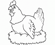 Printable a hen farm animal s1aa2 coloring pages