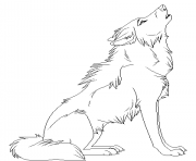 Printable cartoon animal howling wolf see9b coloring pages
