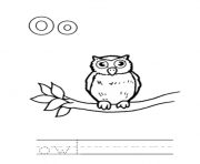 Printable animal owl alphabet scd56 coloring pages
