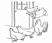 Printable farm animals s henb2ee coloring pages