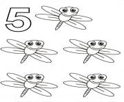 Printable five dragonfly s of animalsf27a coloring pages