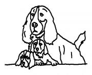Printable three lazy eyed dogs animal coloring pagesb73a coloring pages