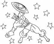 Printable Captain America Between Stars 8197 coloring pages