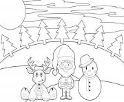 Printable reindeer santa and snowman christmas s printable3c57 coloring pages