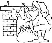 Printable coloring pages of santa near fireplaceb28a coloring pages