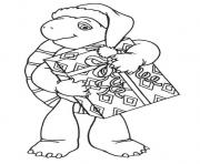 Printable franklin with christmas present 5b78 coloring pages