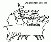Printable merry christmas s sleigh rideee3f coloring pages