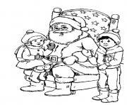 Printable kids and santa christmas s printable10a63 coloring pages
