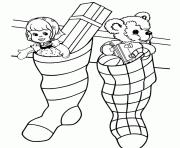 Printable christmas stocking  full with gifts696c coloring pages