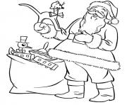Printable coloring pages of santa play with toysfe1e coloring pages