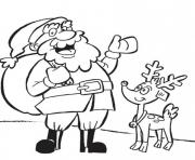 Printable reindeer and santa christmas s for kidsbf96 coloring pages