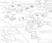 Printable dora diego s freee437 coloring pages
