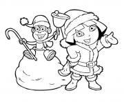 Printable dora winter boots 14c5 coloring pages