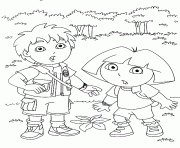 Printable coloring pages diego and dora9d2f coloring pages