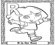 Printable run free alphabet s dora869a coloring pages
