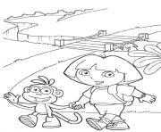 Printable boots and dora s to print95a2 coloring pages
