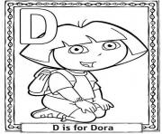 Printable d for dora cartoon printable alphabet scab2 coloring pages